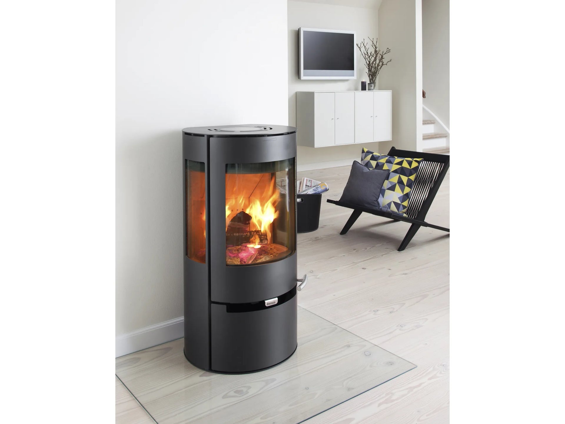 Kaminofen Alicante-Verkleidung Gusseisen Grau 8 kW 115Kg